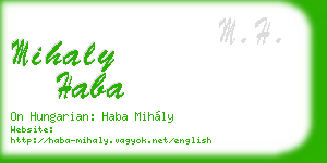 mihaly haba business card