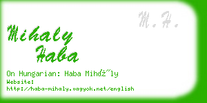 mihaly haba business card